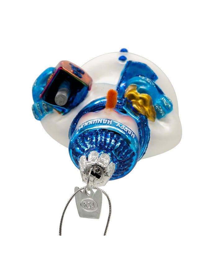 Kurt S. Adler, Inc. - Noble Gems™ Glass Hanukkah Snowman Ornament - ModernTribe