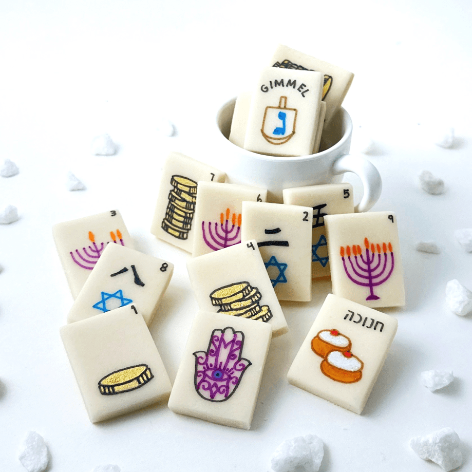 Marzipops Food Hanukkah Mahjong Tiles