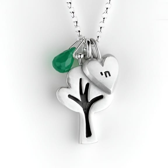 Emily Rosenfeld Necklaces Silver Tree of Life with Chai Sterling Silver Necklace by Emily Rosenfeld