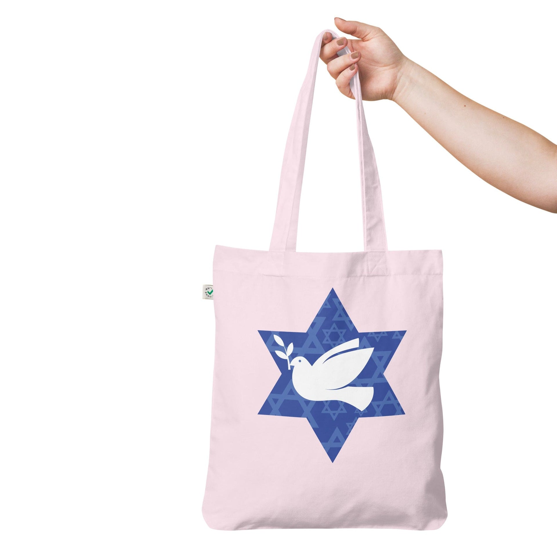 ModernTribe Apparel Tote Bags & Cases Pink Stand with Israel Organic Tote Bag - 100% of Profits Go to AFMDA