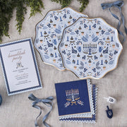 Harlow & Grey Napkins Modern Hanukkah Menorah Cocktail Napkins - Set of 20