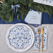 Modern Hanukkah Small Paper Plates by Harlow & Grey - Set of 8