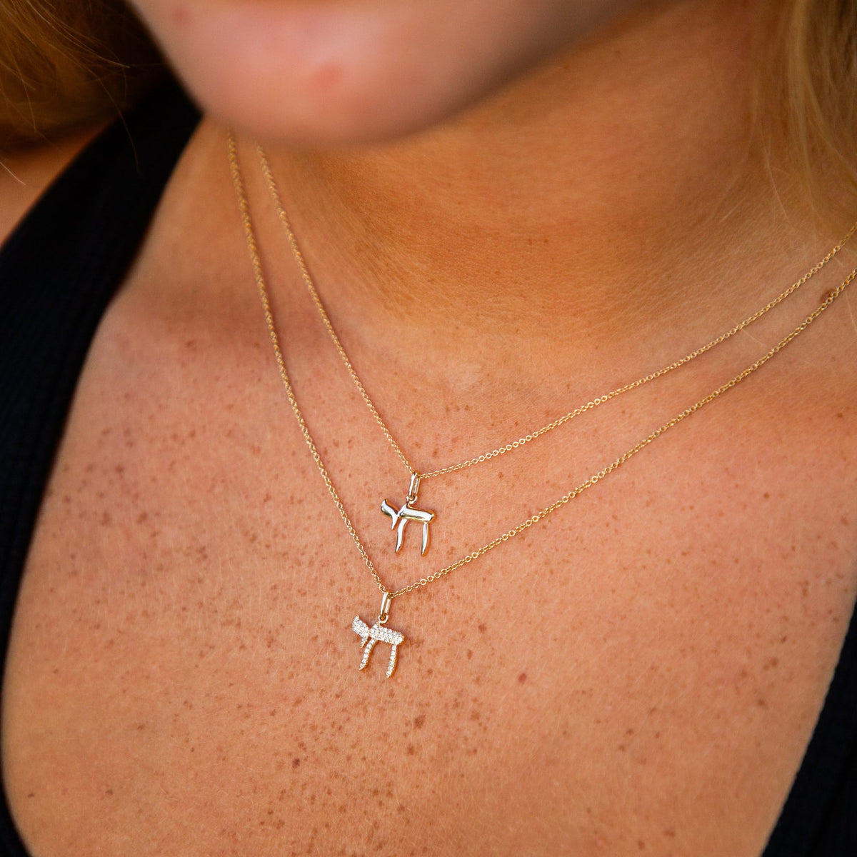 Les Petit Jewels Necklaces Petit Chai Necklace - 14k Gold