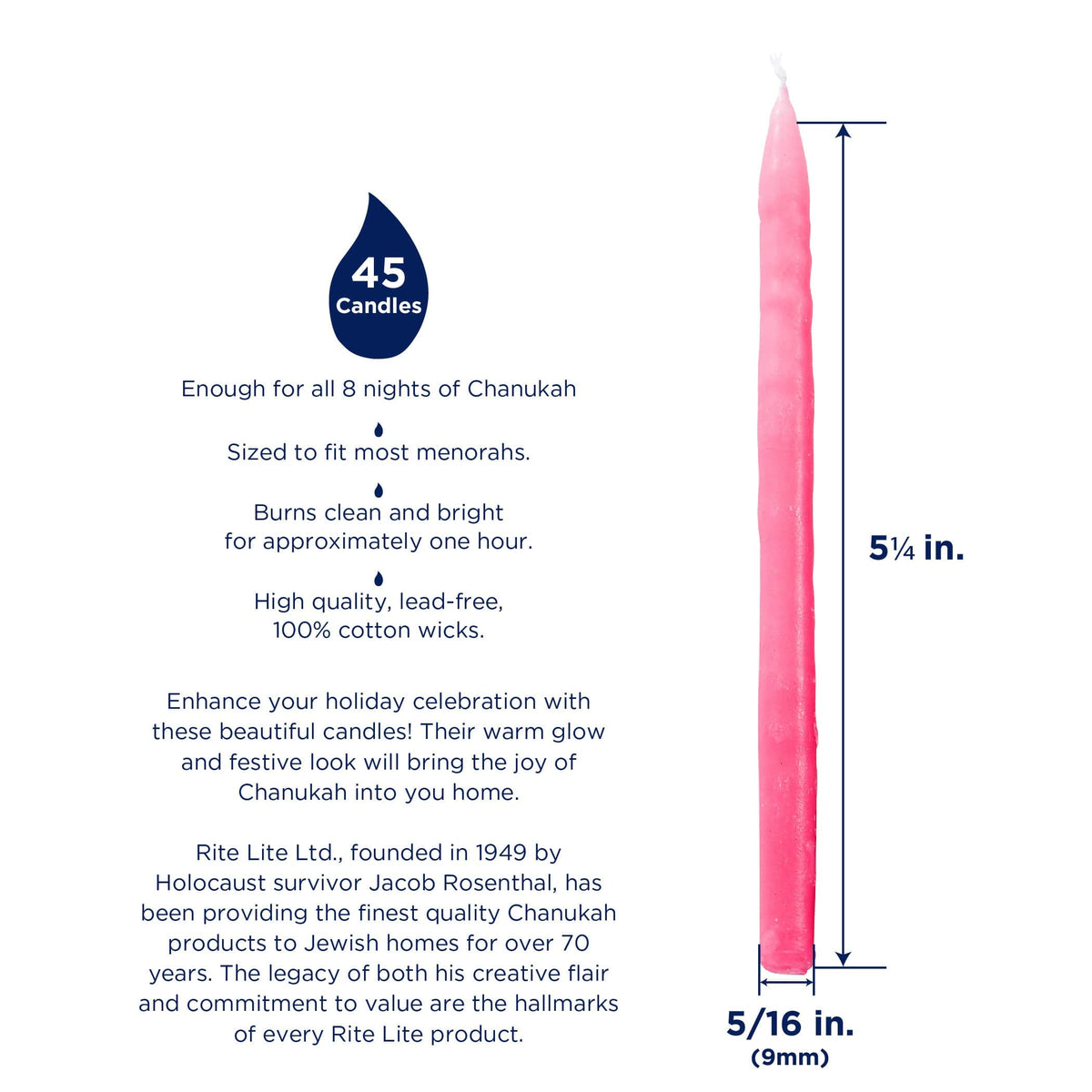 Rite Lite Hanukkah Candles Hanukkah Candles for a Cause - Breast and Ovarian Cancer