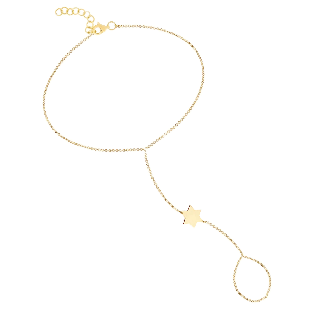 Miriam Merenfeld Jewelry - Star of David Ring Bracelet by Miriam Merenfeld - (Gold - Plated or Sterling Silver) - ModernTribe