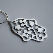 Melanie Dankowicz Necklaces Silver Sterling Silver Pomegranate Hamsa Pendant Necklace by Melanie Dankowicz
