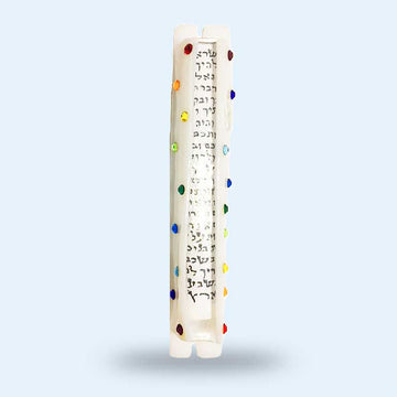 Sandi Katz Mezuzahs Glass Whimsical Droplets Mezuzah by Sandi Katz