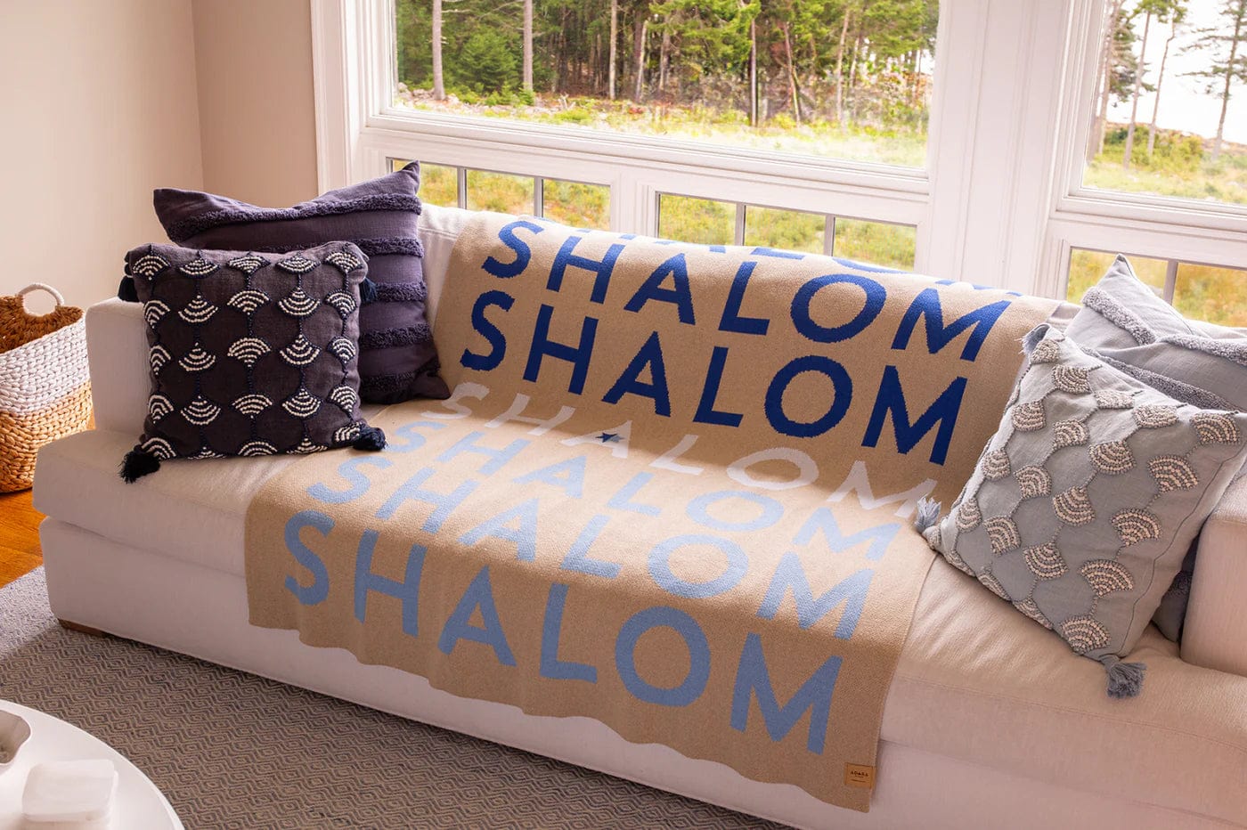 Adara Rituals Blankets Ombre Shalom Throw Blanket