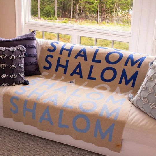 Ombre Shalom Throw Blanket