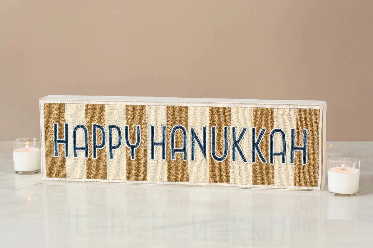 Adara Rituals - Nava Happy Hanukkah Beaded Sign - ModernTribe