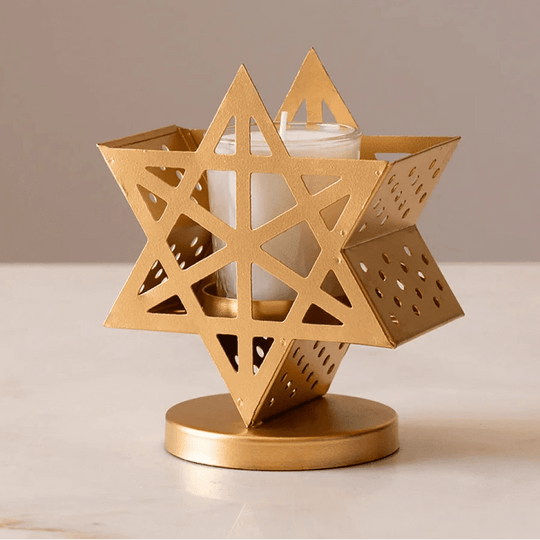 Yahra Tealight Candle Holder - Star of David