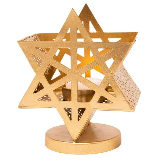 Yael Tealight Candle Holder - Star of David
