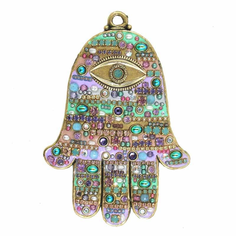 Pastel Mosaic Wall Hamsa by Michal Golan