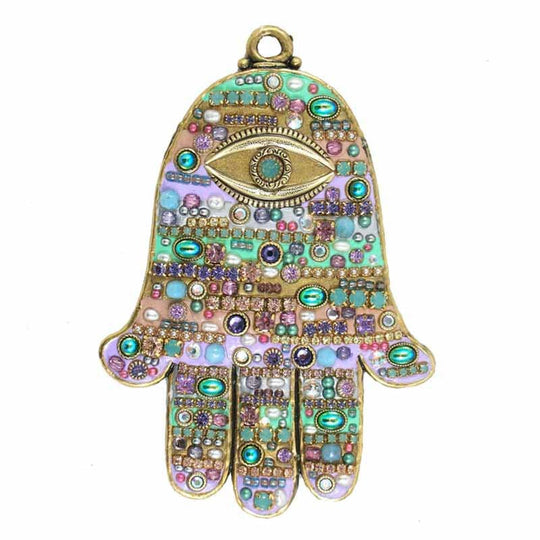 Pastel Mosaic Wall Hamsa by Michal Golan