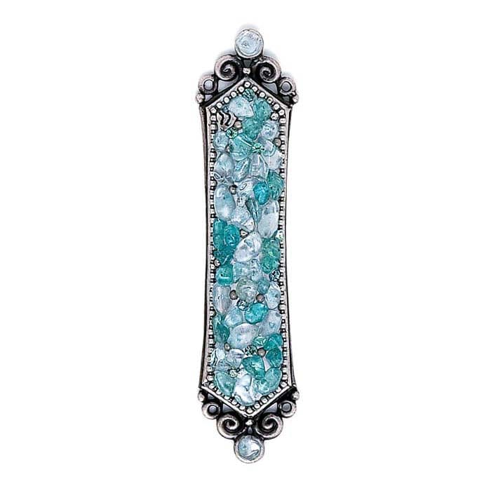 Aquamarine Mezuzah by Michal Golan