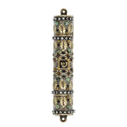 Michal Golan Mezuzahs Golden Leaves Mezuzah by Michal Golan