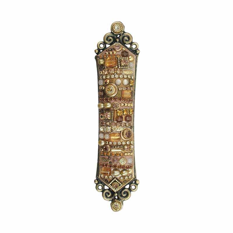 Michal Golan Mezuzahs Swarovski Crystals Multi-Gold Mezuzah by Michal Golan