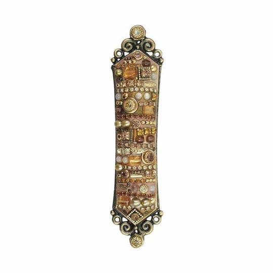 Swarovski Crystals Multi-Gold Mezuzah by Michal Golan