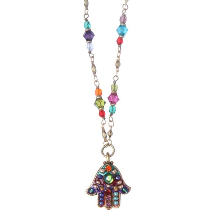 Michal Golan Necklaces Multi-Bright Hamsa Necklace by Michal Golan