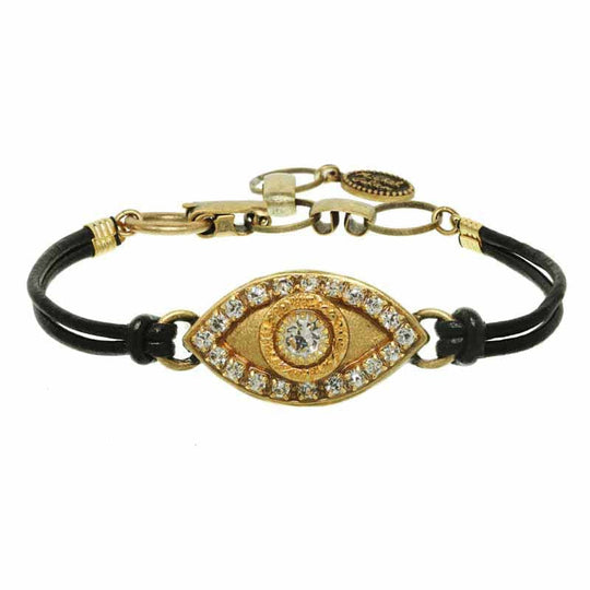 Swarovski Crystals Gold Evil Eye Bracelet by Michal Golan