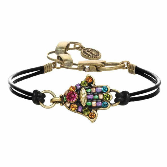 Black Multi-Bright Hamsa Bracelet by Michal Golan