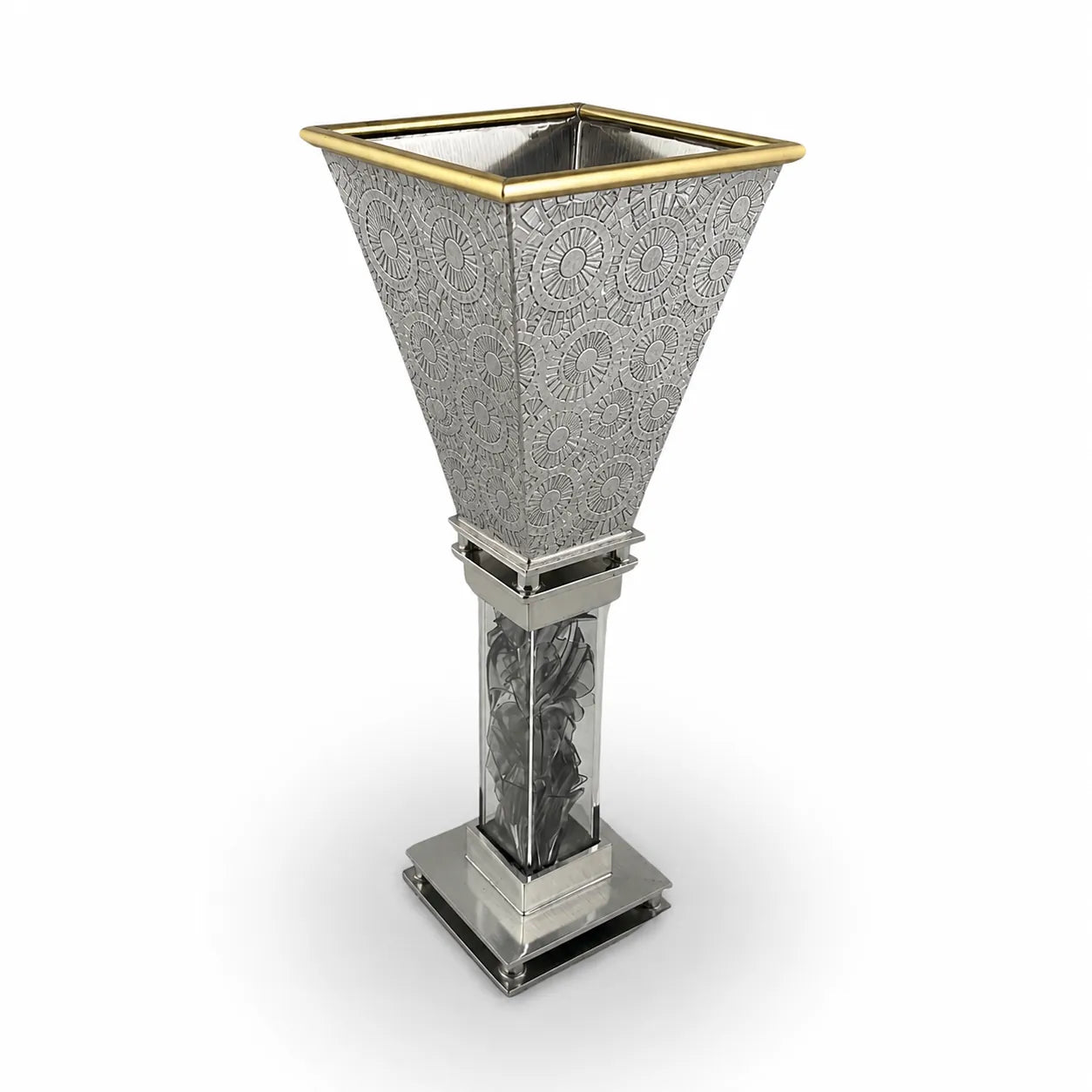 Joy Stember - Wedding Glass Keepsake Square Kiddush Cup by Joy Stember - (Choice of Pattern) - ModernTribe