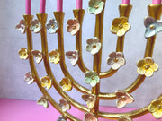 Amy Kritzer Becker Menorahs Rainbow Floral Lily Menorah