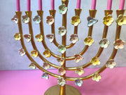Amy Kritzer Becker Menorahs Rainbow Floral Lily Menorah
