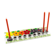 Shevi B Glass Creations - Rainbow Floral Fused Glass Menorah - ModernTribe