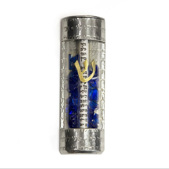 Contemporary Round Wedding Shards Mezuzah by Joy Stember