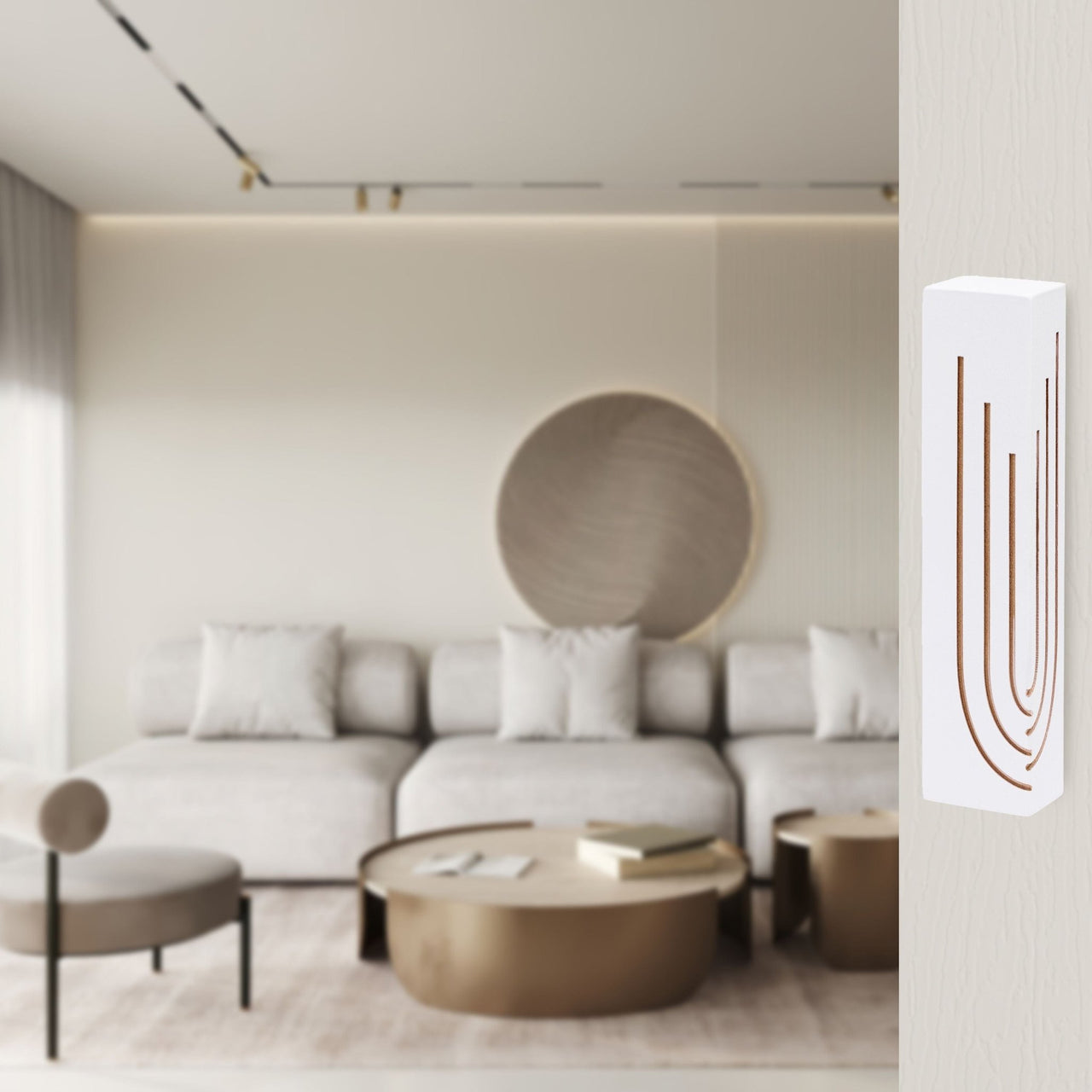 SURI - White Concrete Glam Mezuzah Case - ModernTribe