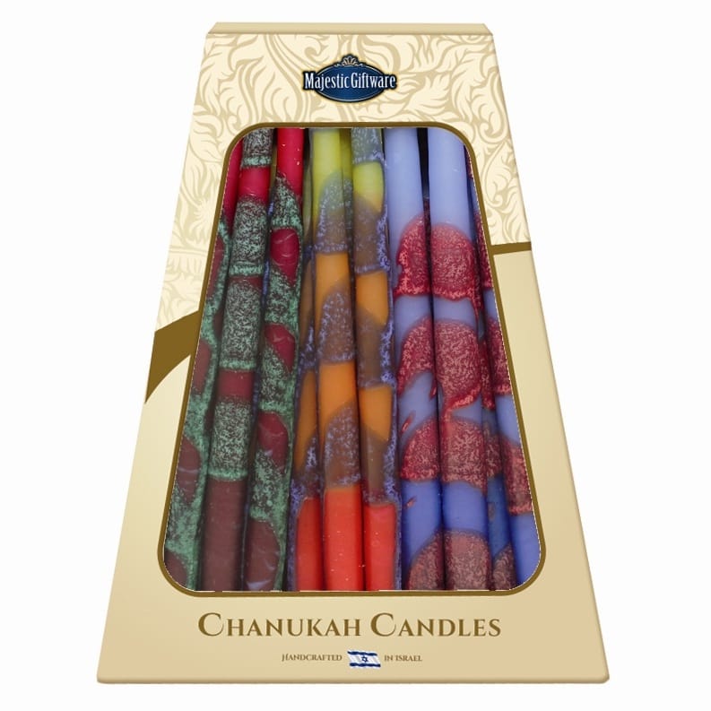 Majestic Giftware - Safed Handcrafted Hanukkah Candles - Multicolor Premium - ModernTribe