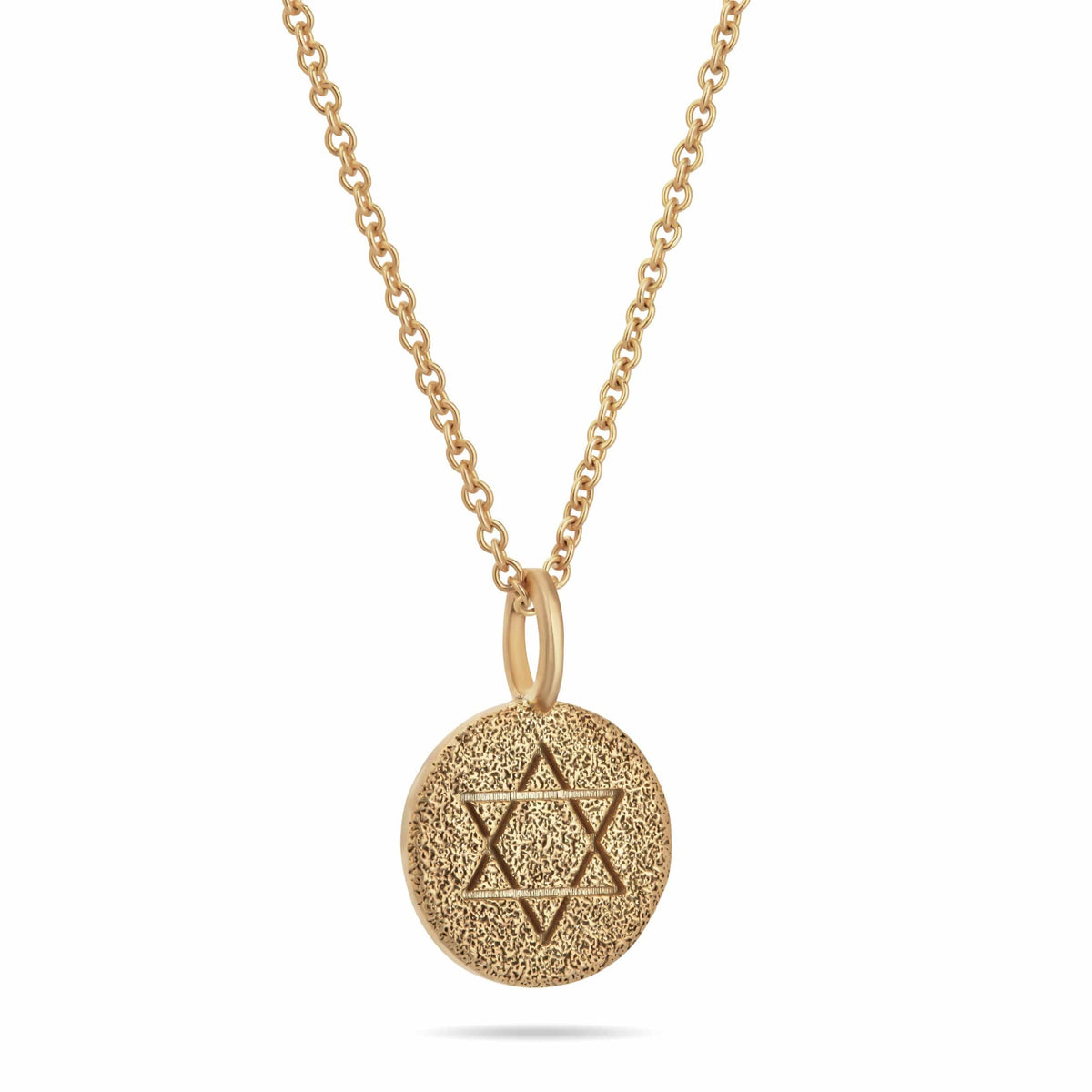 Classic Star of David coin necklace in 14k gold by Sages & Souls