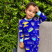 Amy Kritzer Becker Pajamas Hanukkah Many Menorahs Bamboo Pajamas - (Kids Unisex Sizes 2T - 14)