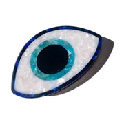 Hand-Painted Evil Eye Claw Hair Clip