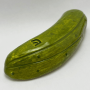 Shana Ostrowiecki Mezuzahs Ceramic Handmade Pickle Mezuzah