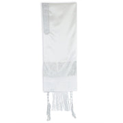 Zion Tallis Tallises White and Silver Paisley Tallis
