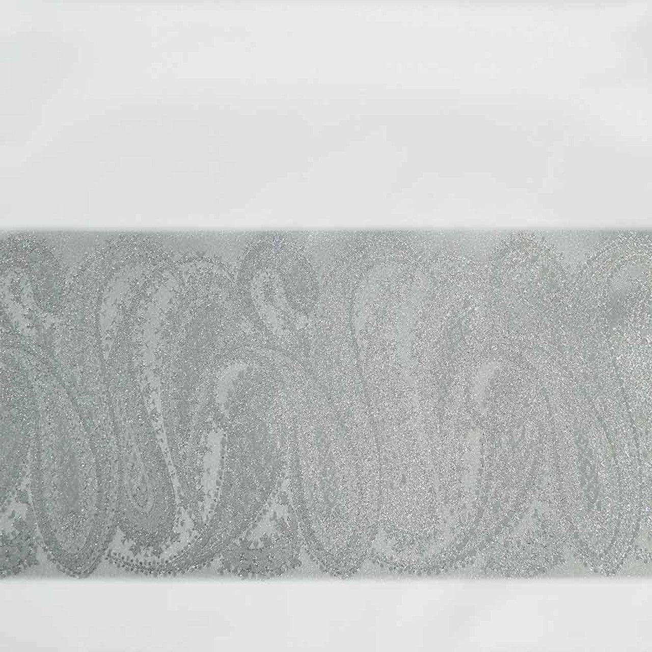 Zion Tallis Tallises White and Silver Paisley Tallis