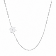 Miriam Merenfeld Jewelry Necklaces Sterling Silver / 15" Dani Classic Star of David Diamond Necklace - (Gold-Plated , Sterling Silver or Two-Tone)