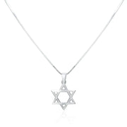 Alef Bet Necklaces Sterling Silver Classic Star of David Necklace