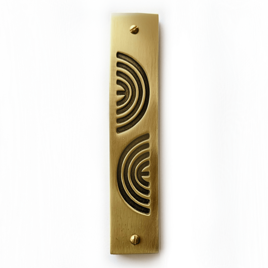 Emily Rosenfeld - Brass Concentric Archs Mezuzah by Emily Rosenfeld - ModernTribe