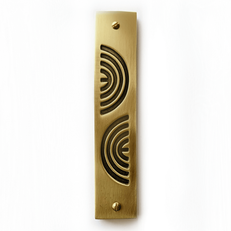 Emily Rosenfeld - Brass Concentric Archs Mezuzah by Emily Rosenfeld - ModernTribe