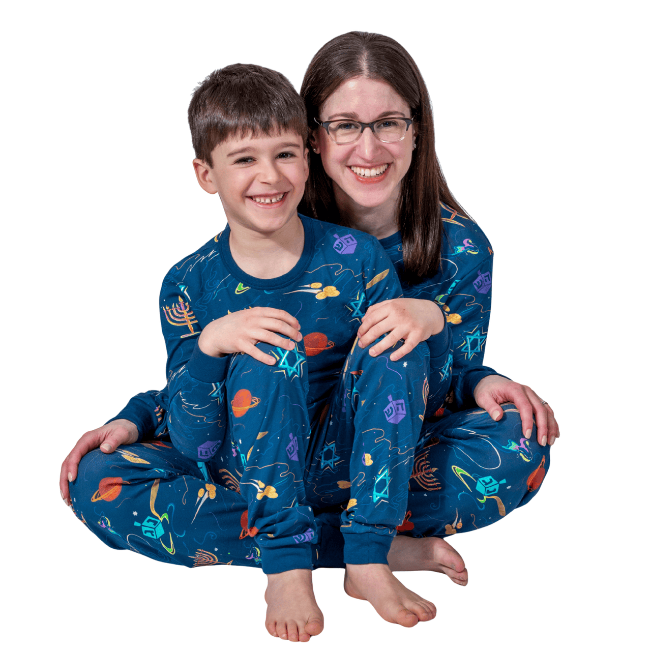 Adult Hanukkah Space Pajamas - (Unisex Sizes XS - XXL) by Midrash Manicures