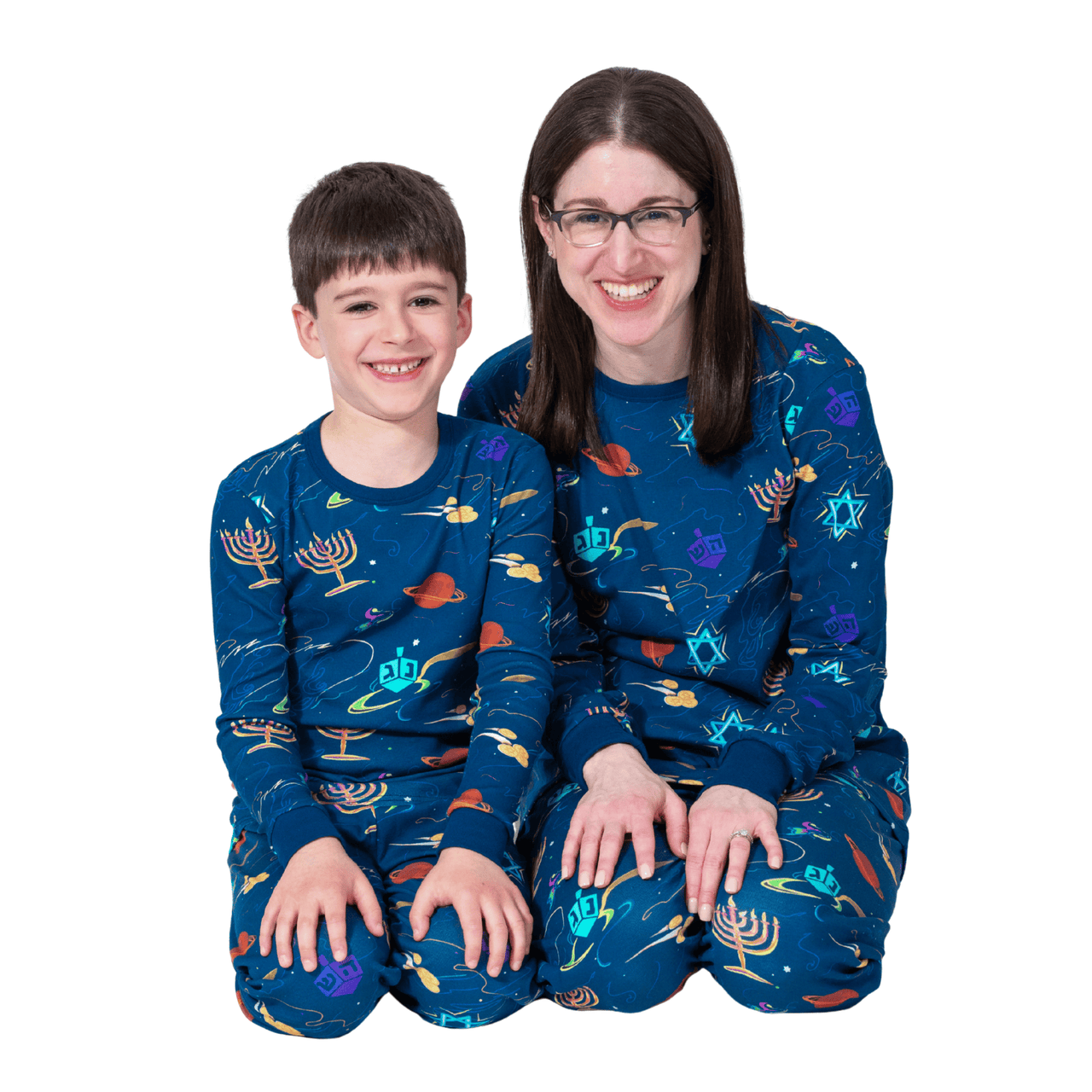 Adult Hanukkah Space Pajamas - (Unisex Sizes XS - XXL) by Midrash Manicures