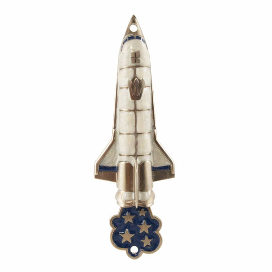 Hand-Painted Spaceship Mezuzah