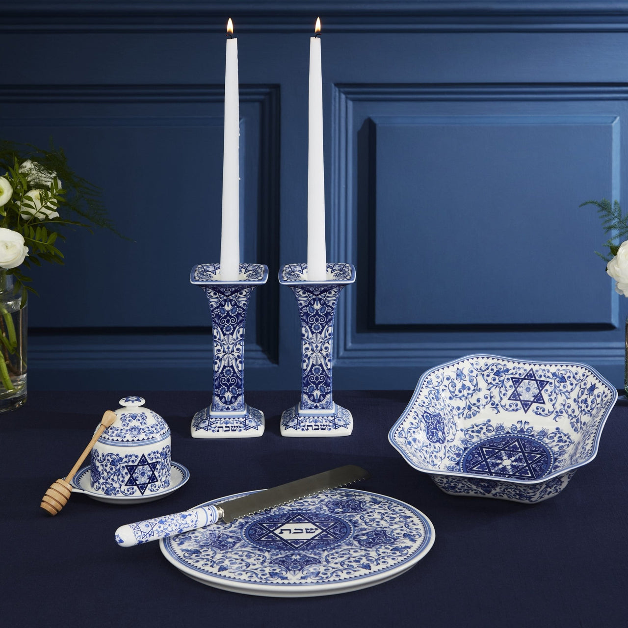 Spode - Spode Oval Star of David Serving Dish - ModernTribe