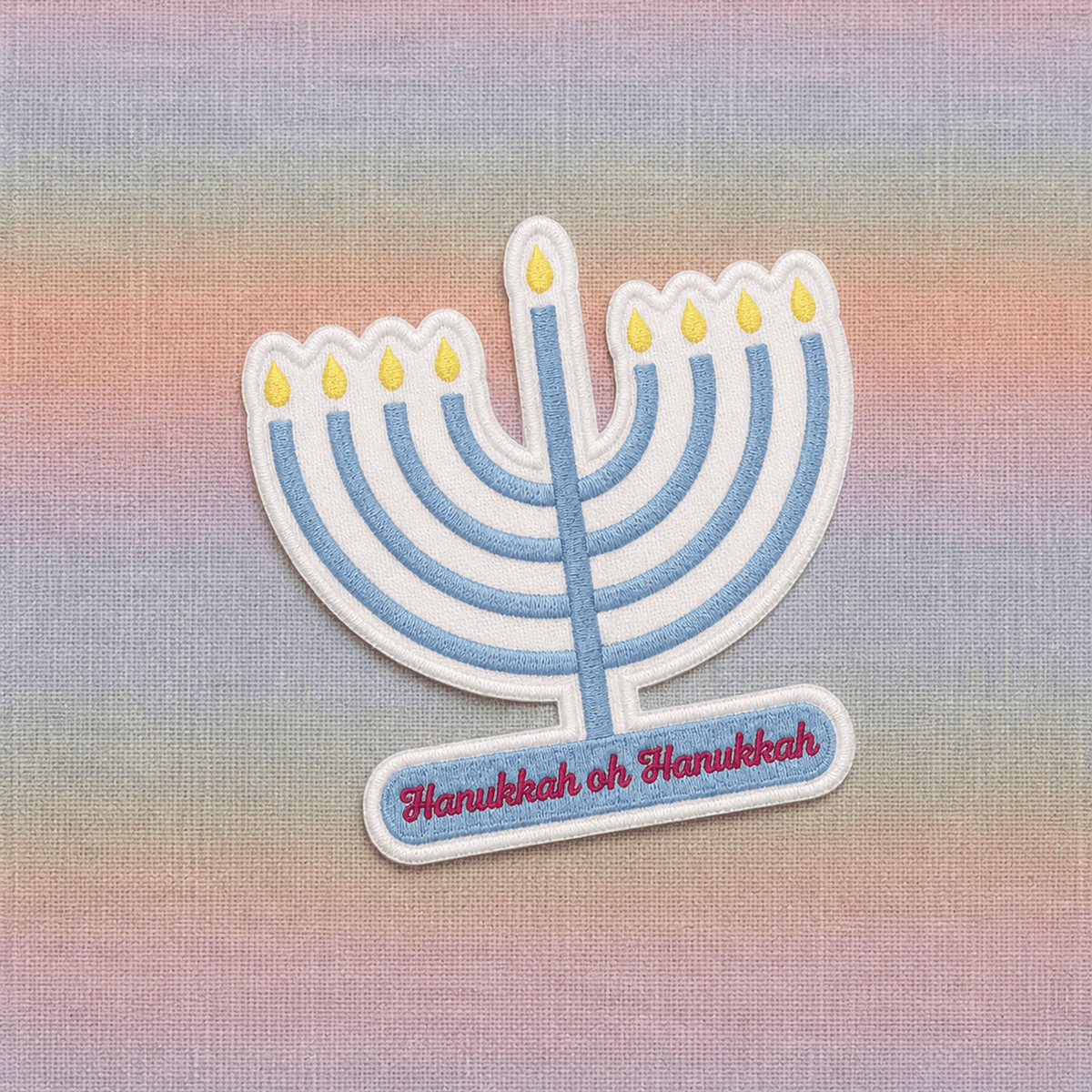 The Nosh Table Coasters Dreidel & Menorah Hanukkah Cocktail Napkins/Coasters - Set of 4