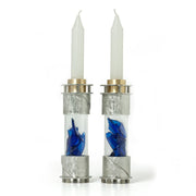 Joy Stember Candlesticks Sanded Round Wedding Shards Shabbat Candle Holders by Joy Stember