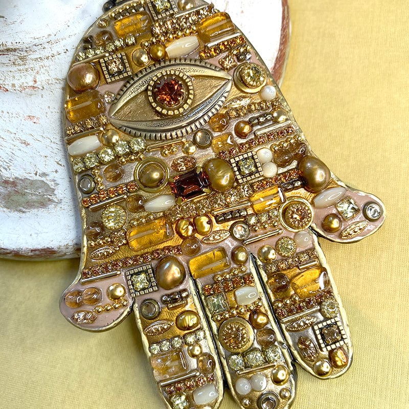 Michal Golan Wall Hamsas Citrine Wall Hamsa by Michal Golan