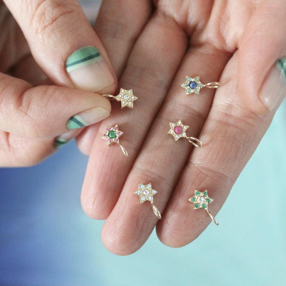 Elisa Solomon - Custom Stones Star of David Necklace by Elisa Solomon - 14k Yellow, Rose or White Gold - ModernTribe